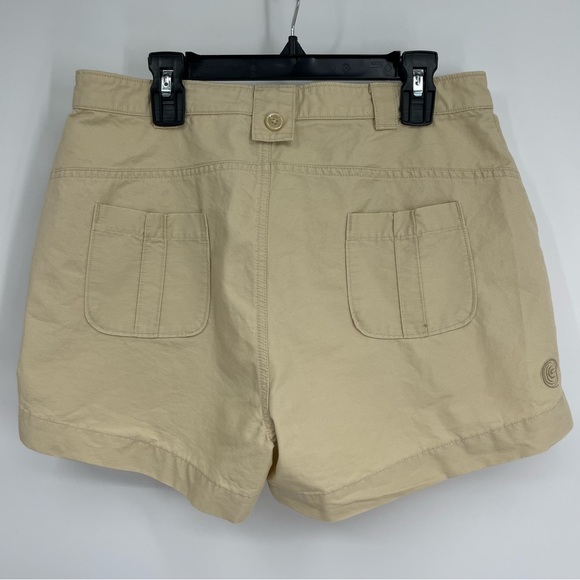 VTG Columbia Women's Cargo Shorts Tan Gorpcore Granola Girl Outdoor Soft Utility - Picture 2 of 10